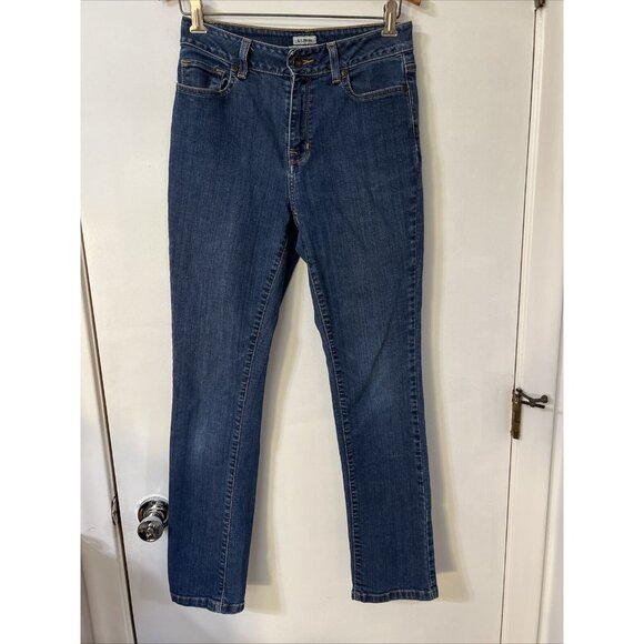 L.L. Bean Denim - LL Bean Jeans Women Sz 4 Blue Straight Classic Fit Pants Denim